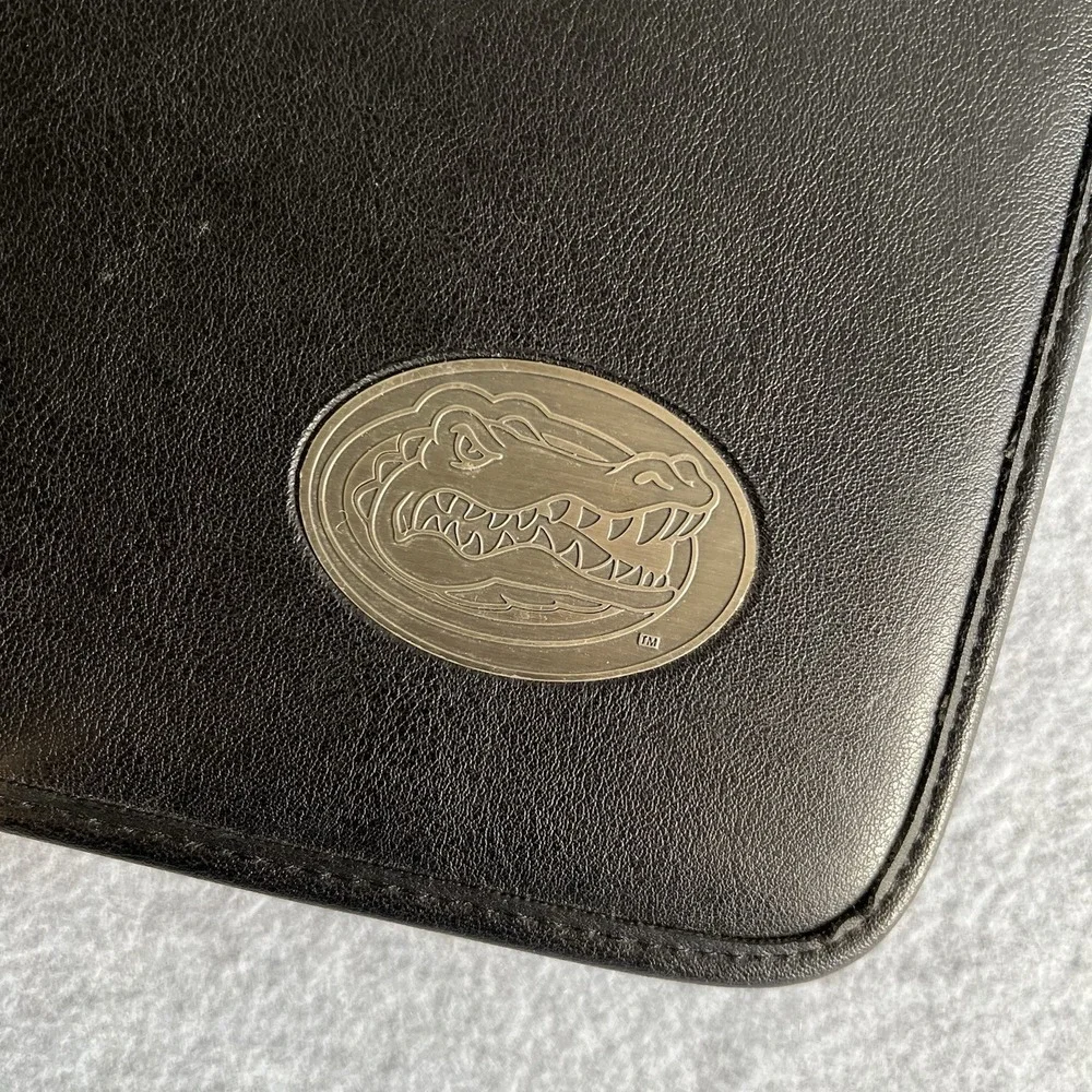 Florida Gators UF Bi-Fold Writing‎ Note Pad Folio Black Faux Leather Portfolio